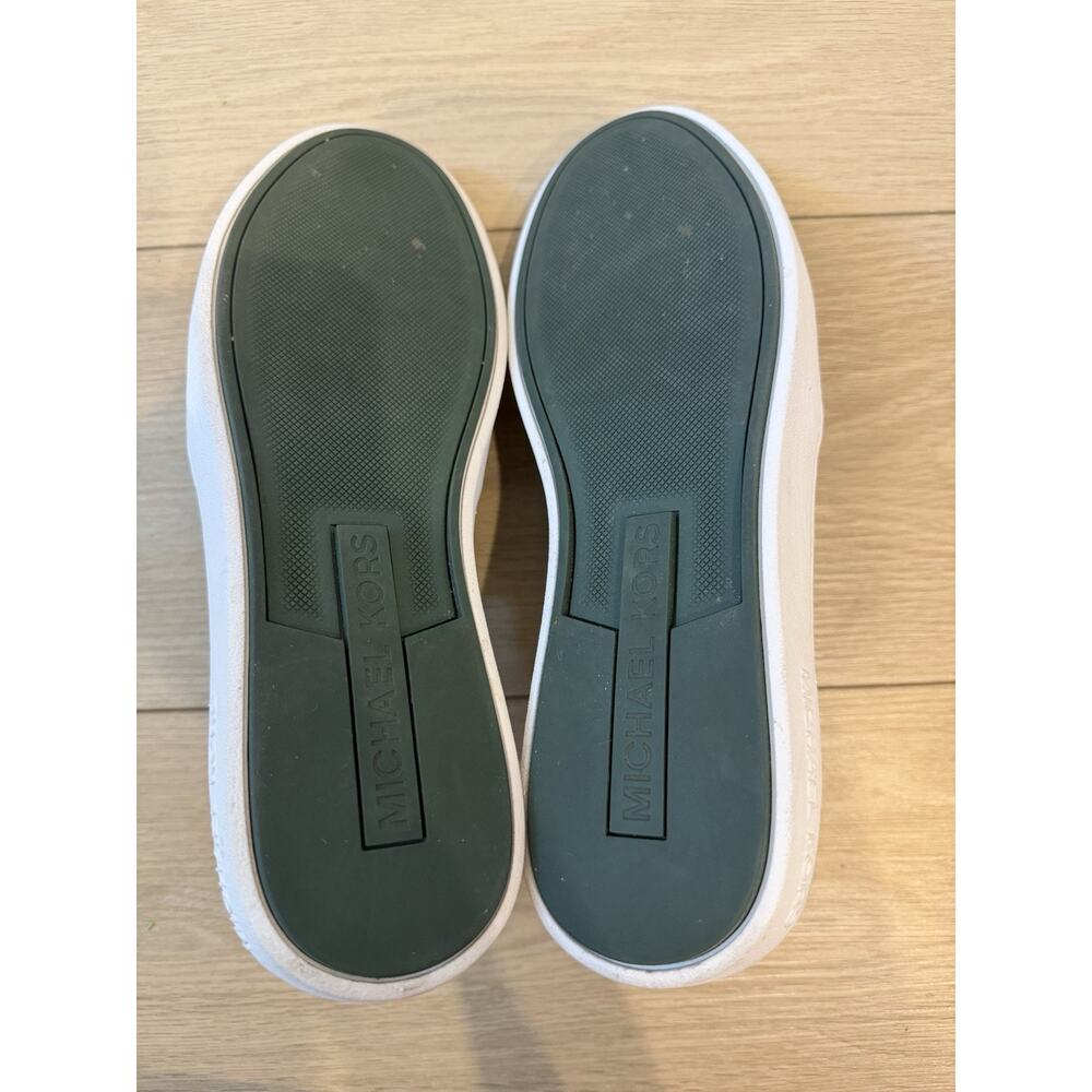 Michael Kors Women’s Green Croc Embossed Slip-On Low Top Sneakers White Sole 9M - Picture 4 of 5